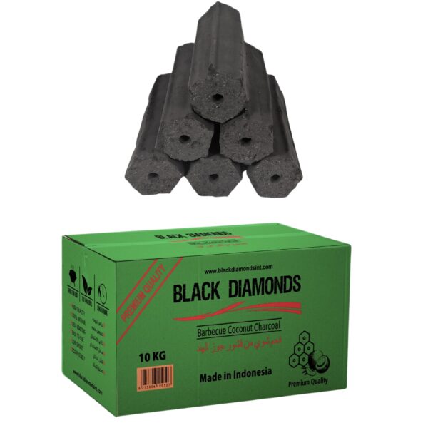 Coconut Charcoal BBQ Briquettes (10kg) 5x15cm