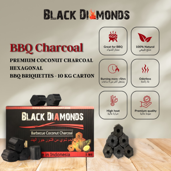 Coconut Charcoal BBQ Briquettes (5kg) - Image 4