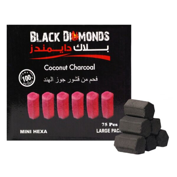 Charcoal Mini Hexa (75 Pcs, 1 Pack)