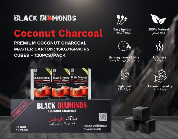 Charcoal Cubes (120 Pcs) (IP) 15kg