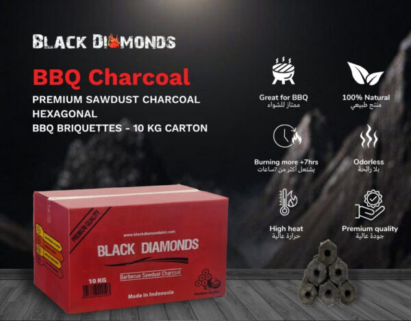 Sawdust Charcoal Briquettes (10kg) 5x20cm