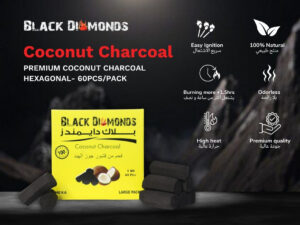 Charcoal Hexagonal (60 Pcs) IB