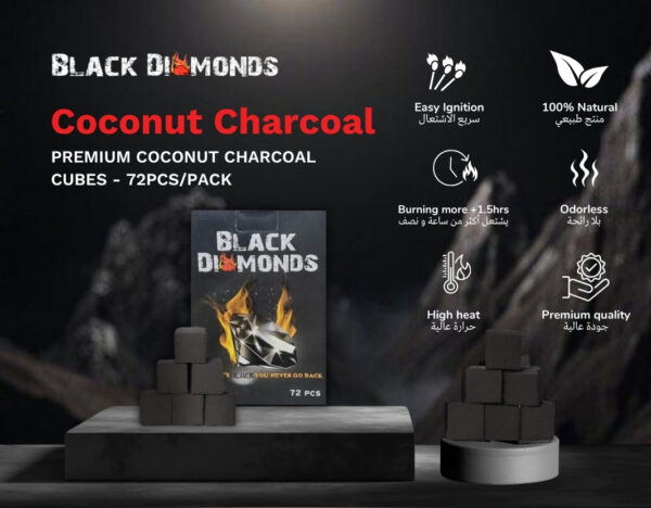 Charcoal Cubes (72 Pcs) IB