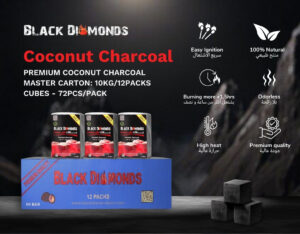 CHARCOAL CUBES (72 PCS) -12PACKS
