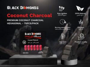 Charcoal Mini Hexagon (75 Pcs) IB