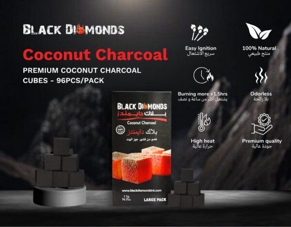 Charcoal Cubes (96 Pcs) IB