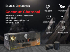 Coconut Charcoal Hexagonal Edge Bulk (10KG)