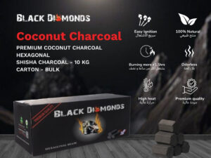 Coconut Charcoal Hexagonal Bulk (10KG)